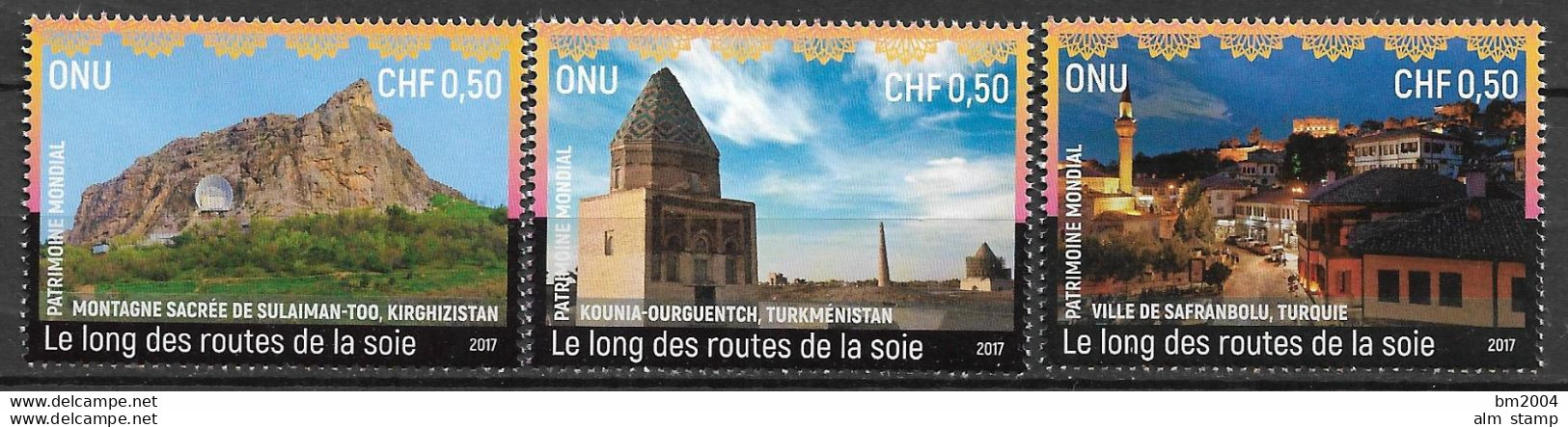 2017  UNO Genf  Mi. 1012-7**MNH   UNESCO-Welterbe: Entlang Der Seidenstraße. - Ongebruikt