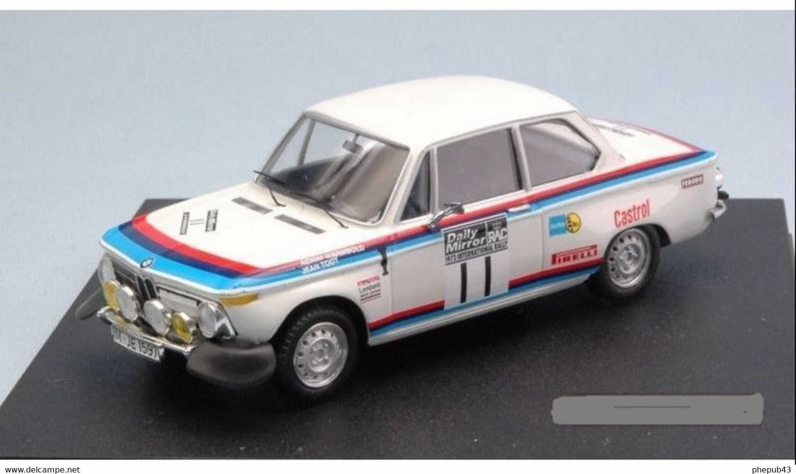 BMW 2002 Ti - Achim Warmbold/Jean Todt - 15th RAC 1973 #11 - Troféu - Trofeu