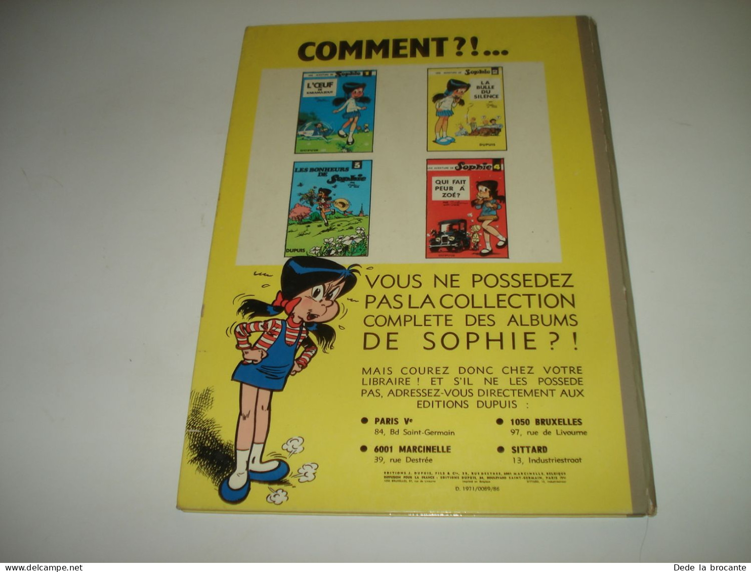 C48 / Sophie  N° 5 " Et le rayon KA " - Jidéhem et Vicq - E.O de 1971