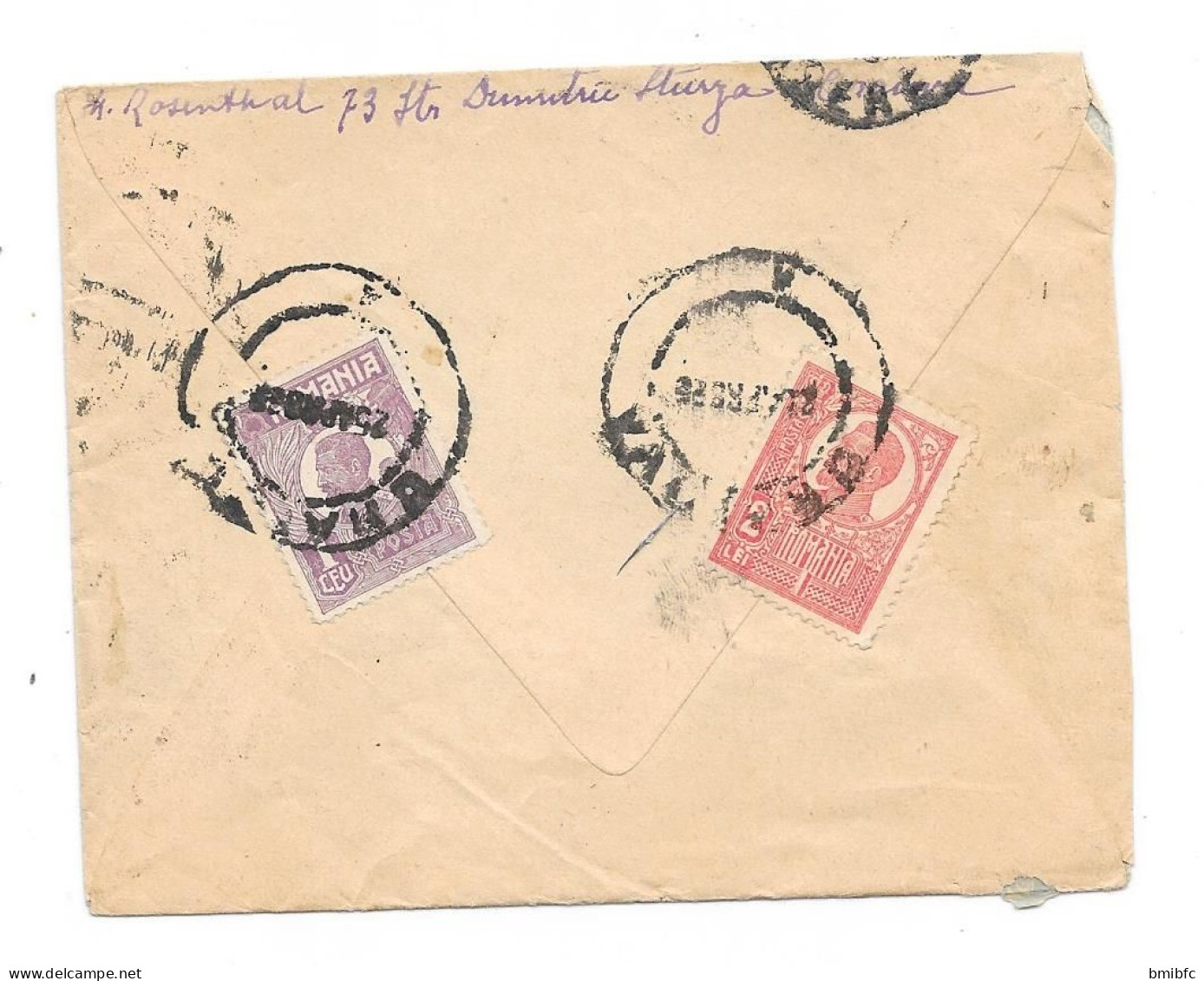 Sur Lettre ROMANIA - Storia Postale