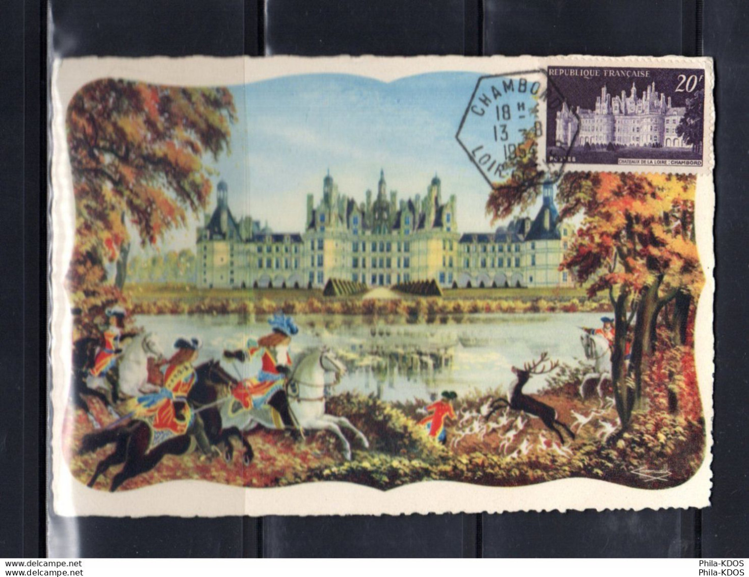 1952 " CHATEAU DE CHAMBORD " Sur Carte Maximum N° YT 924 Voir Les 2 Scans. CM A SAISIR ! - 1950-1959