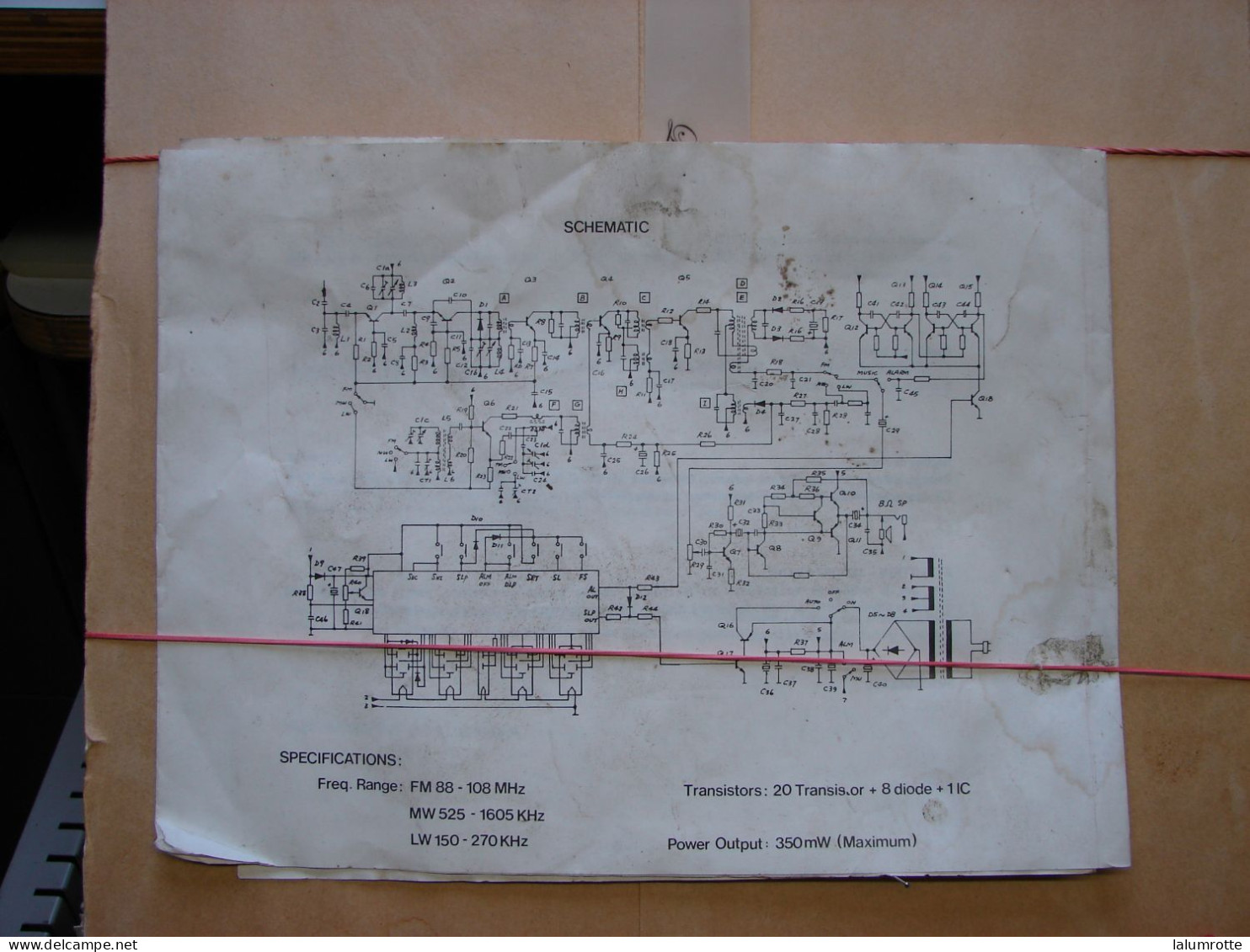 Lot. 2004. Plan D'une Radio. Ultraline CR-802 - Literature & Schemes