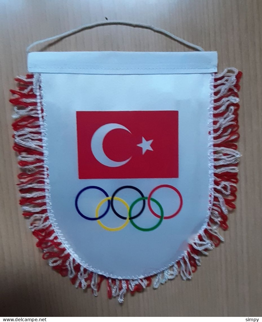 Pennant TURKEY NOC National Olympic Committee  165x230mm - Kleding, Souvenirs & Andere