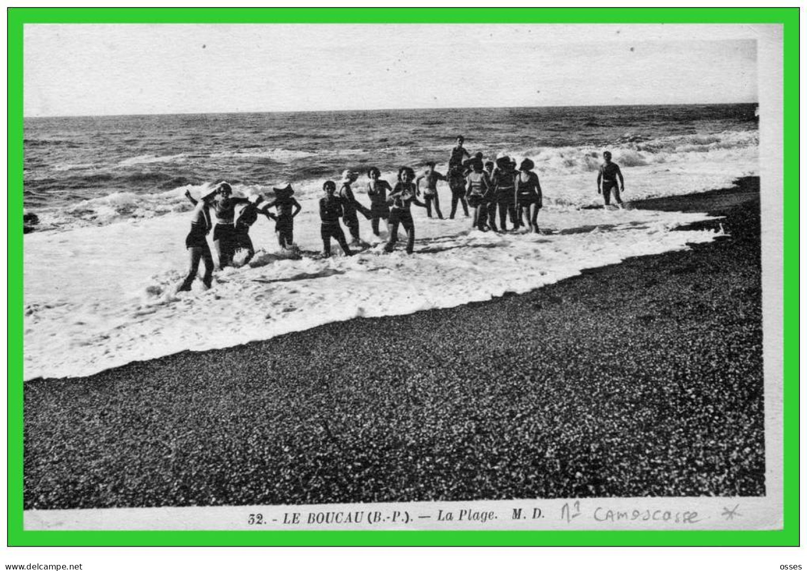 N°32 LE.BOUCAU-(B.P) La Plage (recto Verso) - Boucau