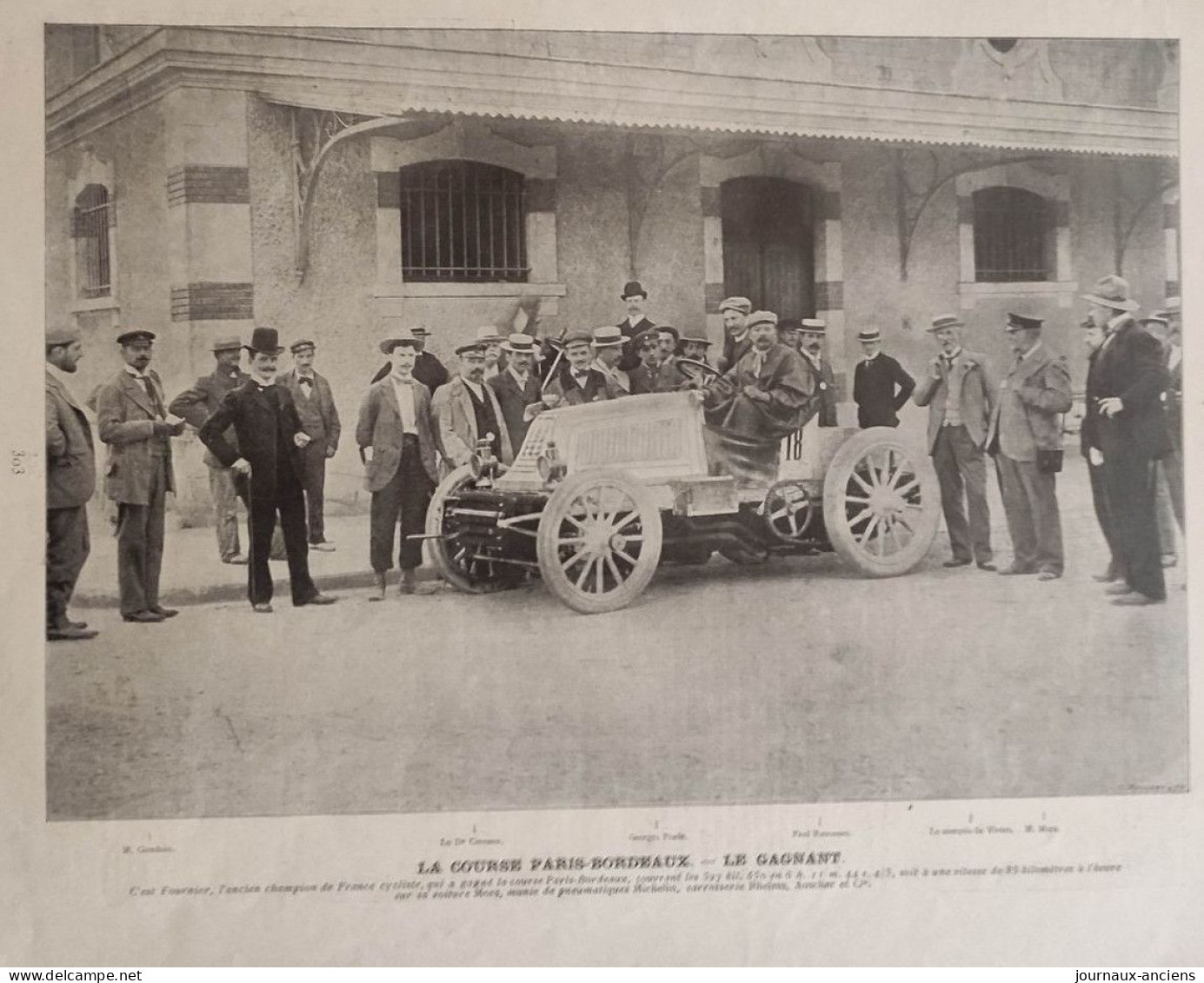 1901 COURSES AUTOMOBILES - BORDEAUX = PARIS ET LA COUPE GORDON BENETT - GIRARDEAU - FOUNIER - M. MORS - TESTE - Car Racing - F1