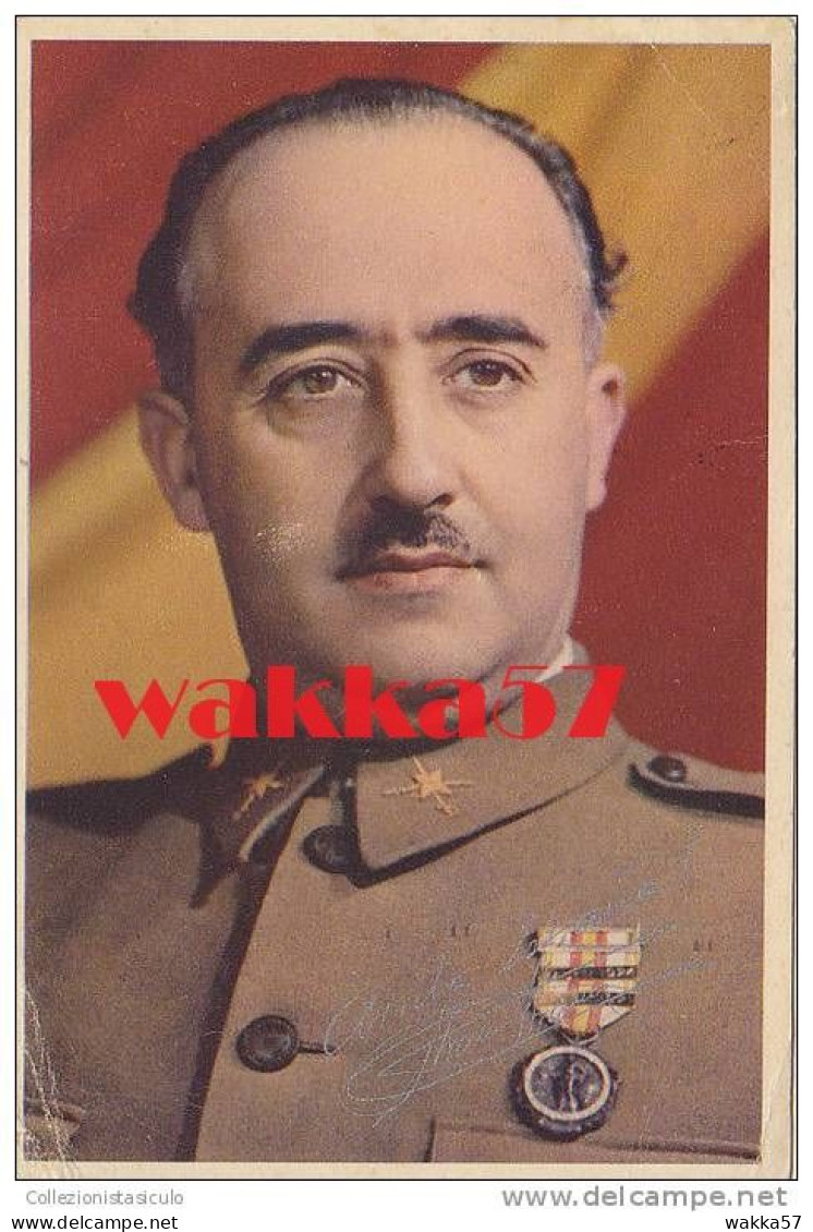 D1073- Guerra Di Spagna Annullo Uff. Postale Speciale 5 Su Cartolina Francisco Franco Vedi Retro - Other & Unclassified