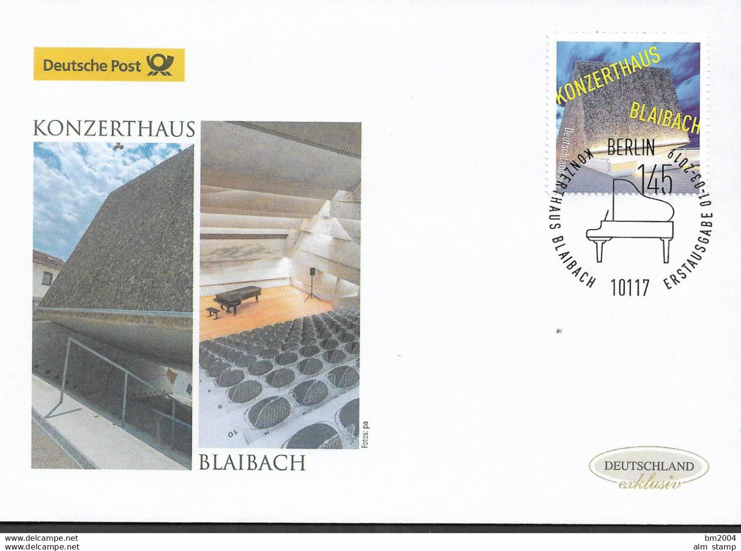 2019 Allem. Fed. Deutschland Germany Mi. 3451 FDC  5 Jahre Konzerthaus Blaibach. - 2011-…