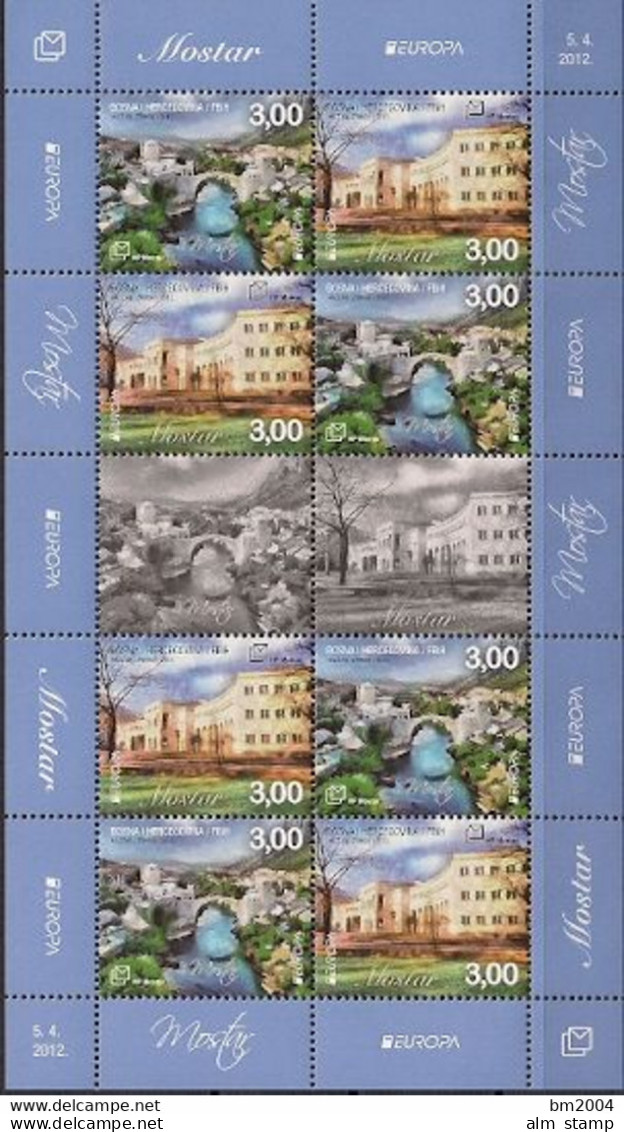 2012 Bosnien Und Herzegowina Kroatische Post Mostar  Mi. 337-8 **MNH  Europa   " Besuche " - 2012