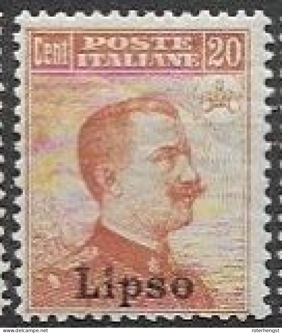 Italy 1912 Aegean Mnh ** Lipso No Watermark 160 Euros - Egée (Lipso)