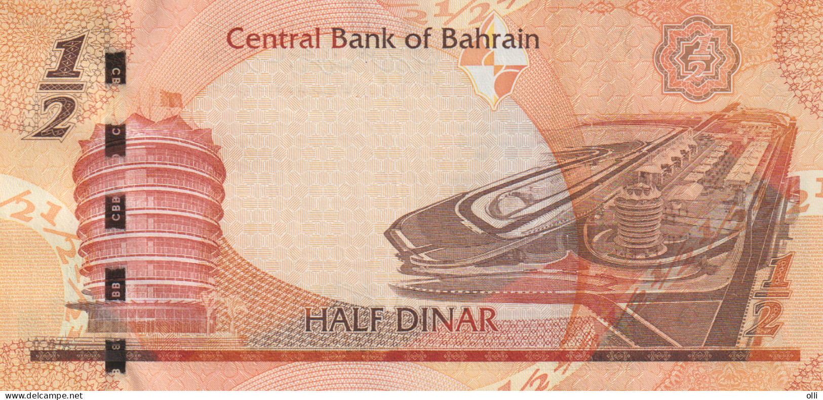 BAHRAIN 1/2 DINAR  UNC - Bahreïn