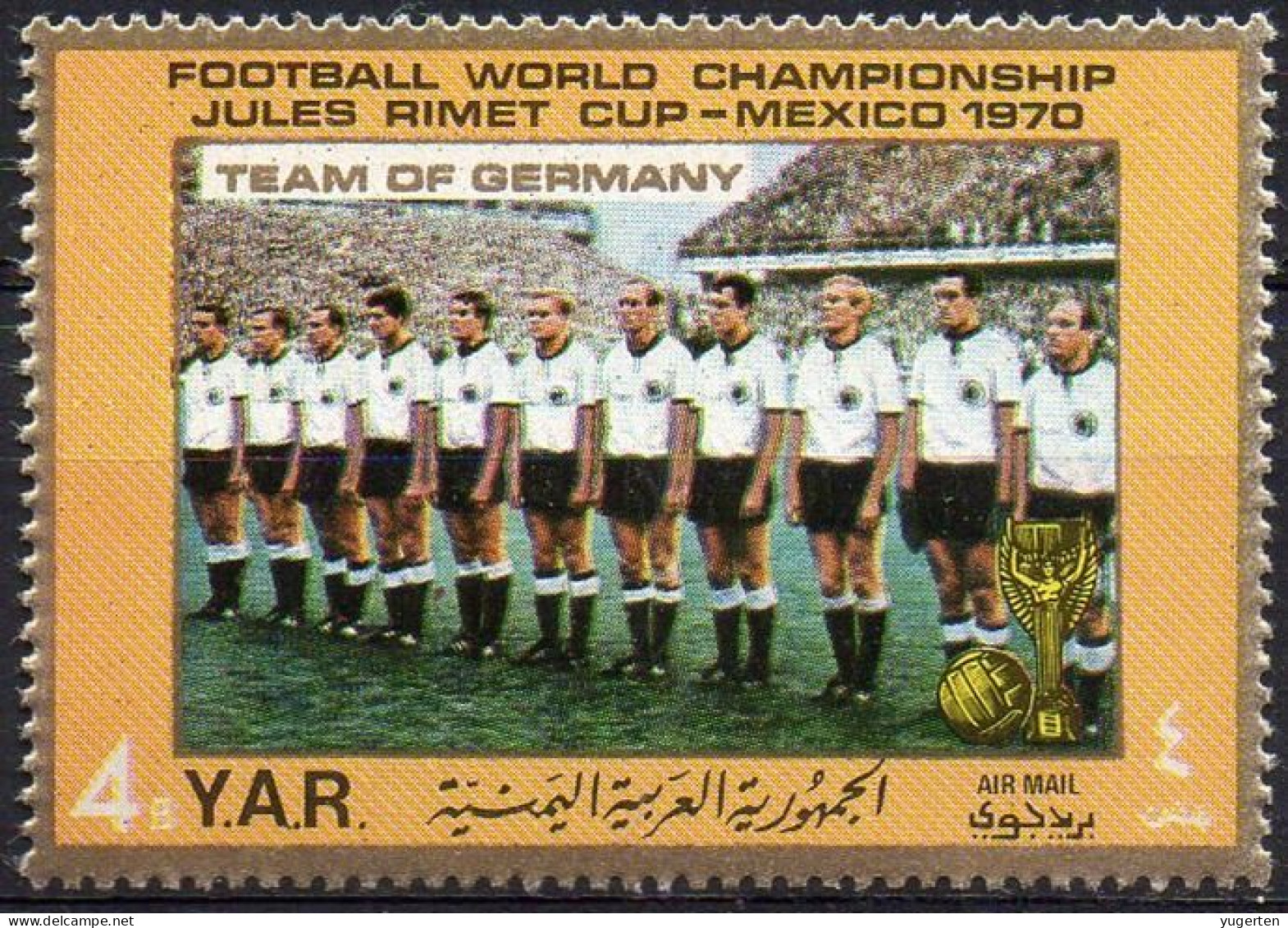 YEMEN, Arab Republic 1970 - 1v - MNH - World Cup Football - Germany Team - Soccer - Calcio Voetbal - Fútbol Deutschland - 1970 – Mexique