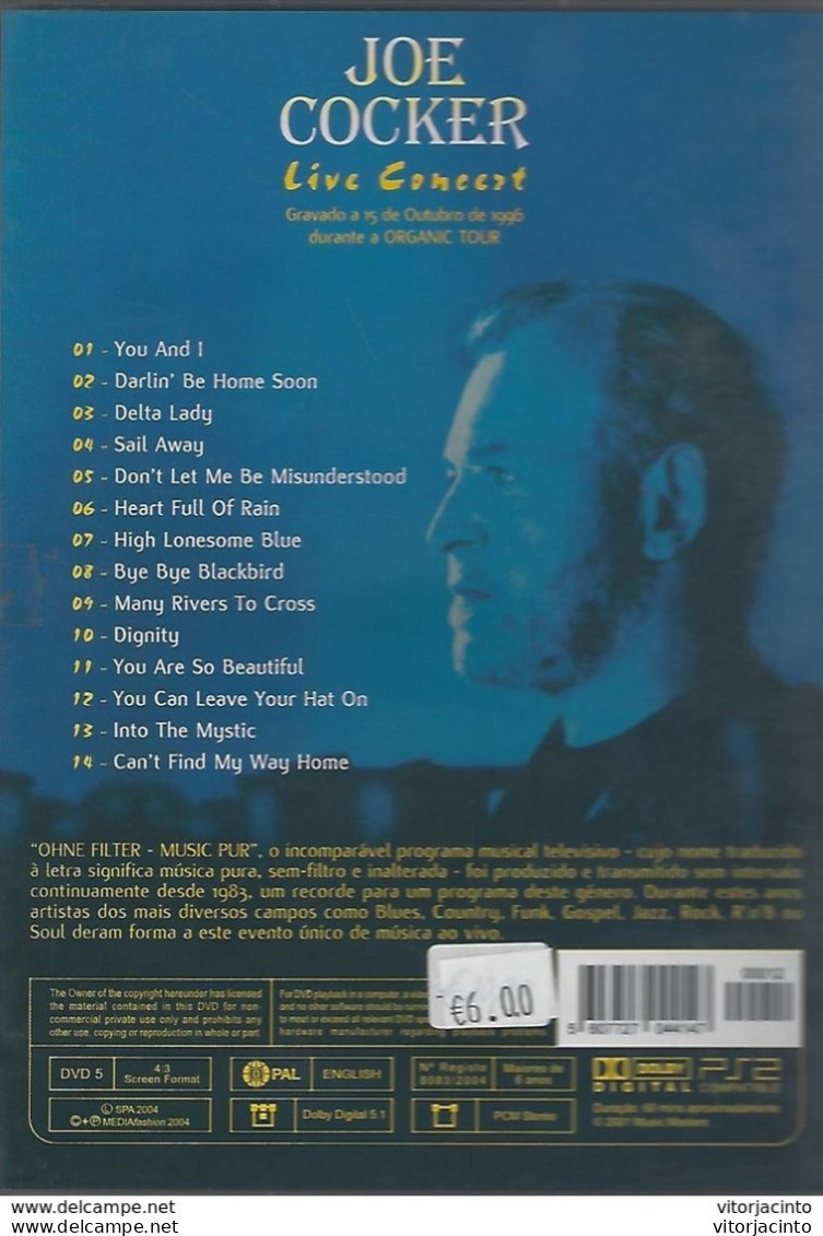 Concert & Music - JOE COCKER Live Concert (15 Oct 1996) - DVD
