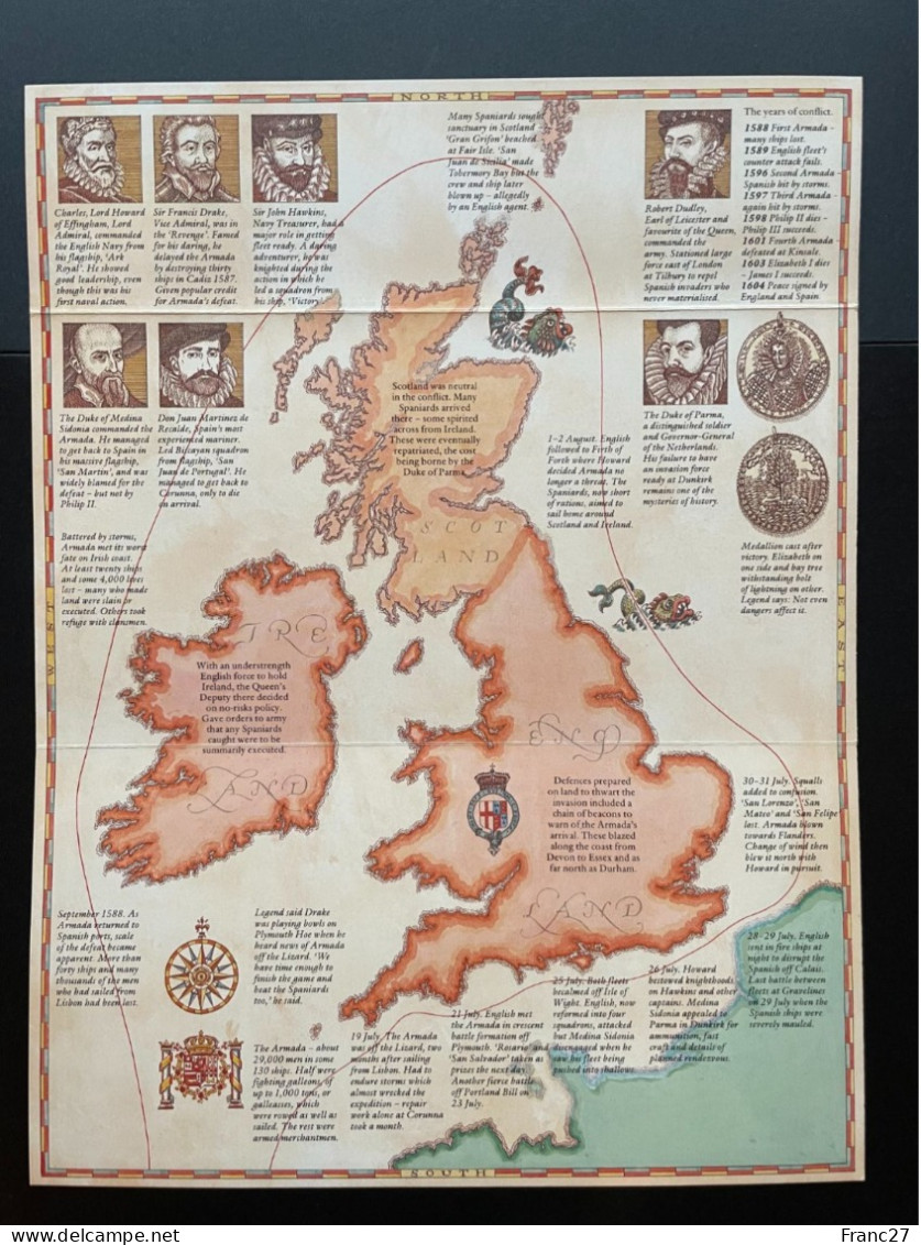 Pack ARMADA 1588, Conçu Par John Gibbs, N° 192, Date D'émission 19 Juillet 1988. - Presentation Packs
