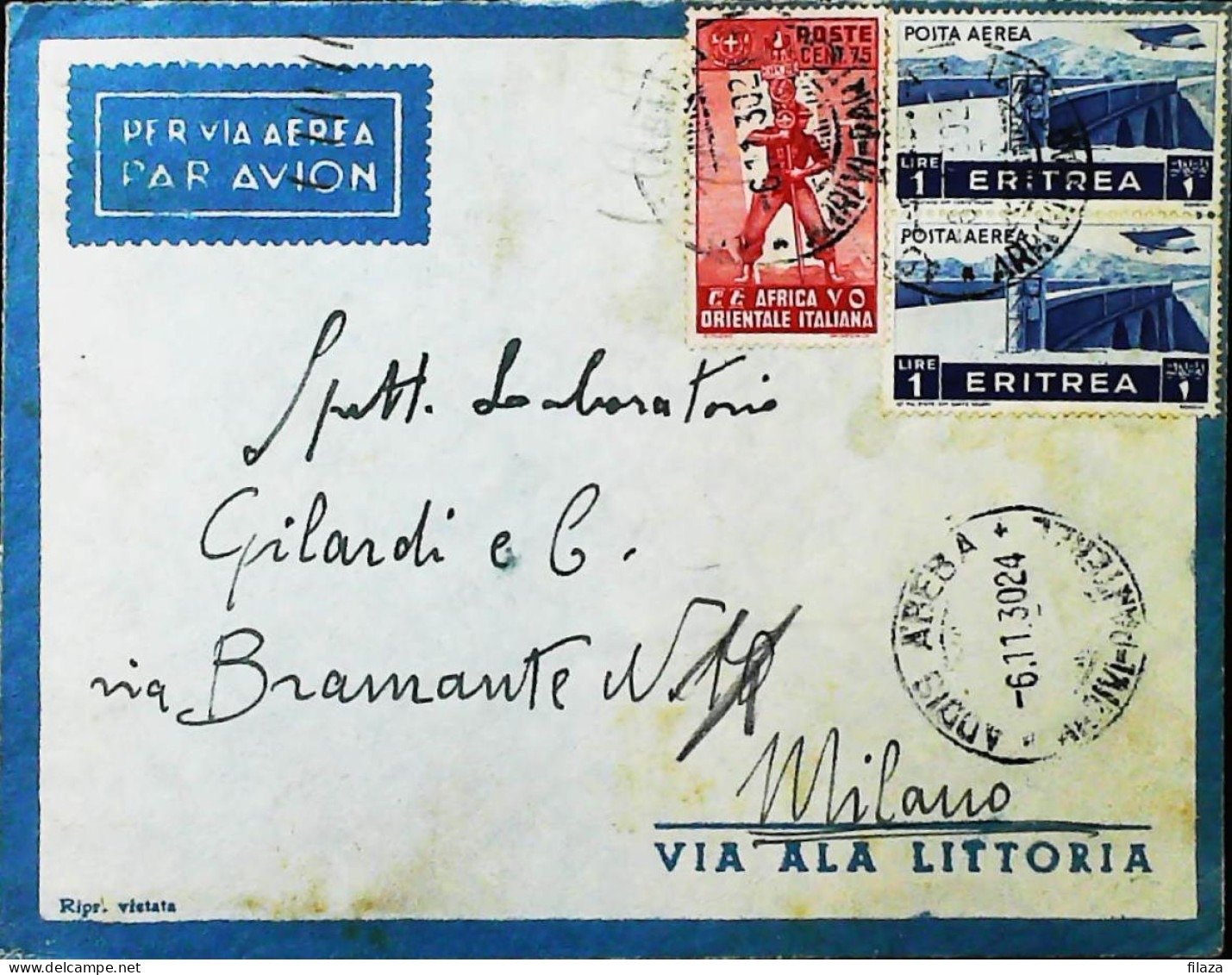 ITALIA - COLONIE - AOI - Lettera 1940- S6041 - Italian Eastern Africa