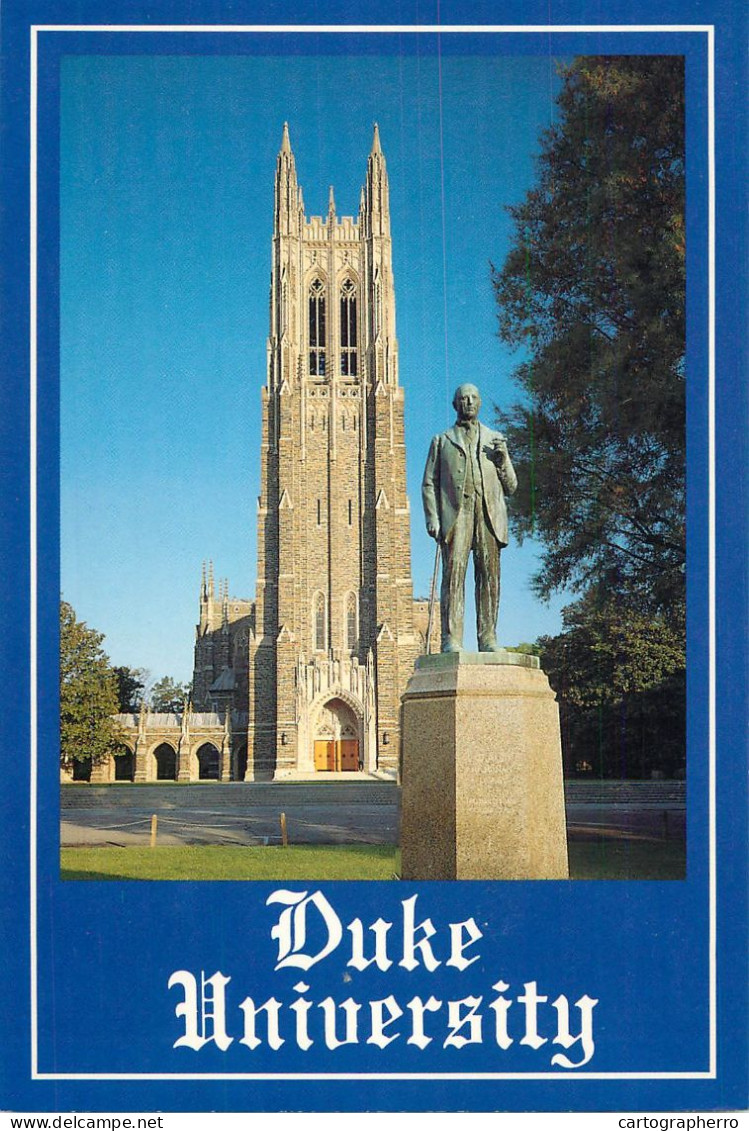 USA Durham NC Duke University Statue Of James Buchanan Duke & Duke Chapel - Durham