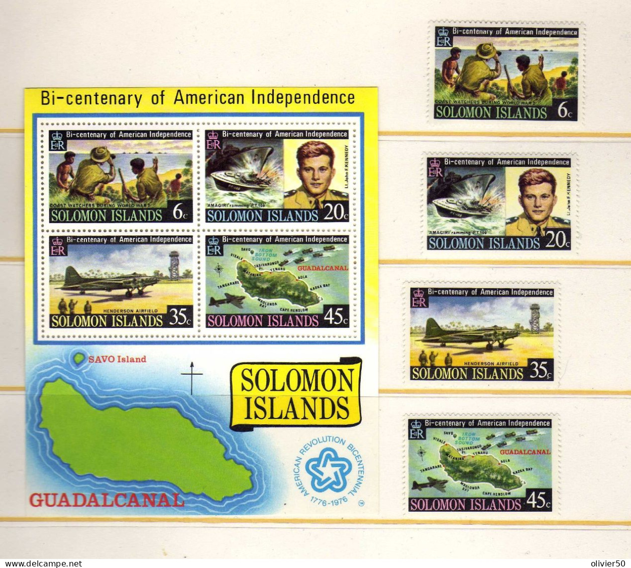 Iles Salomon -1976 - Bicentenaire Des Etats-Unis  - Neuf** -MNH - Salomonen (...-1978)