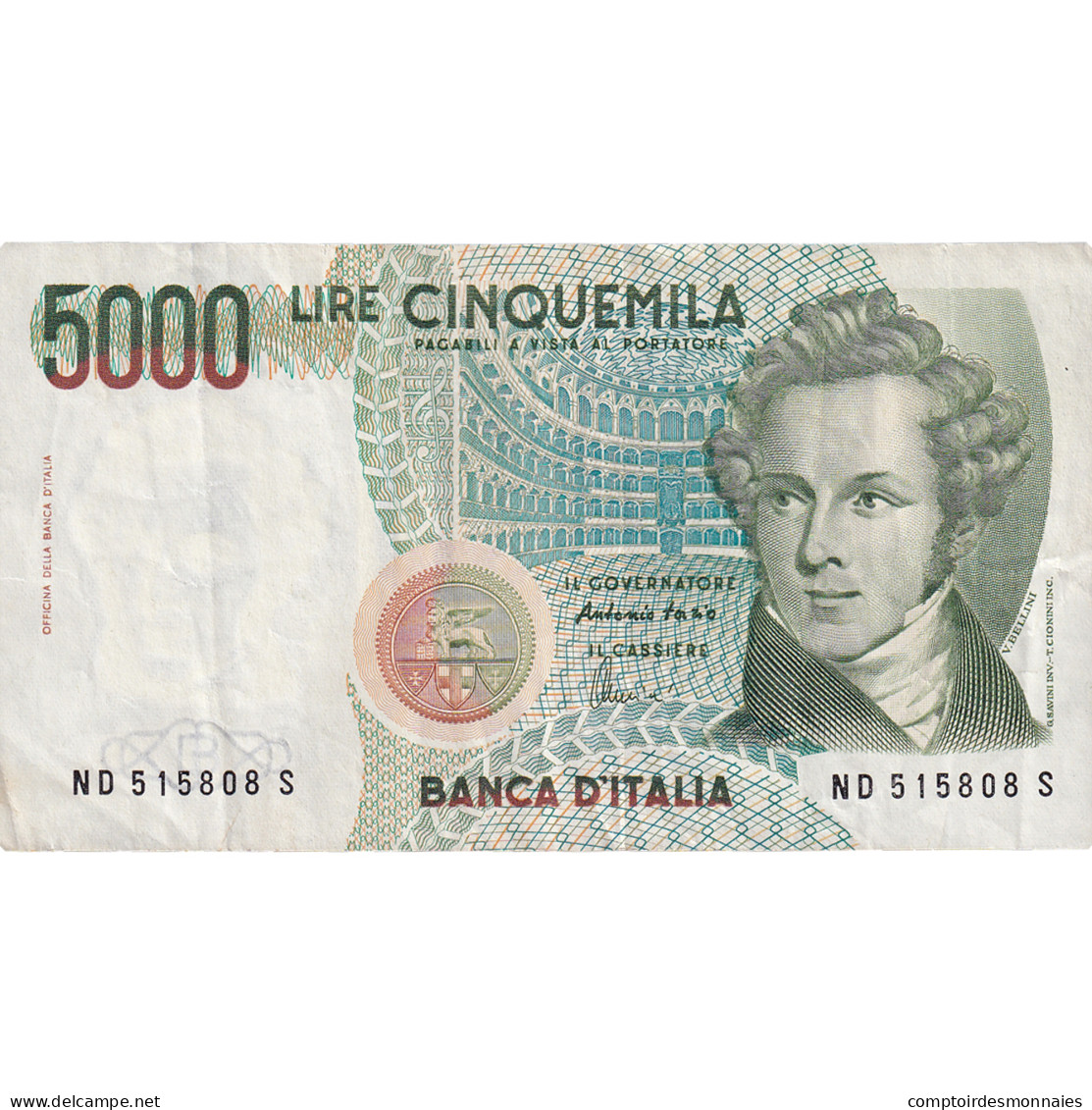 Billet, Italie, 5000 Lire, 1985, 1985-01-04, KM:111c, TTB+ - 5.000 Lire