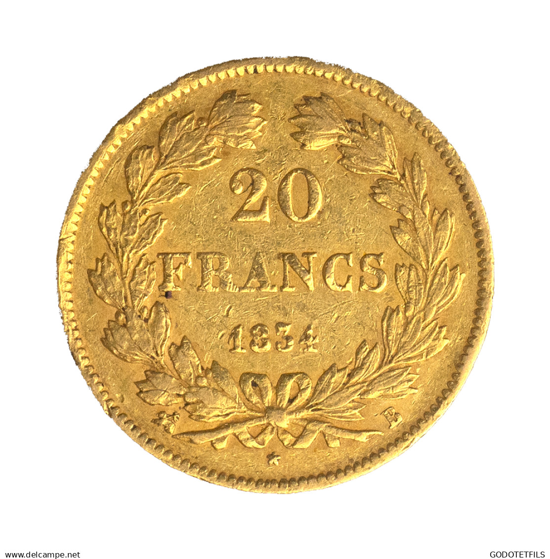 Louis-Philippe-20 Francs 1834 Rouen - 20 Francs (or)