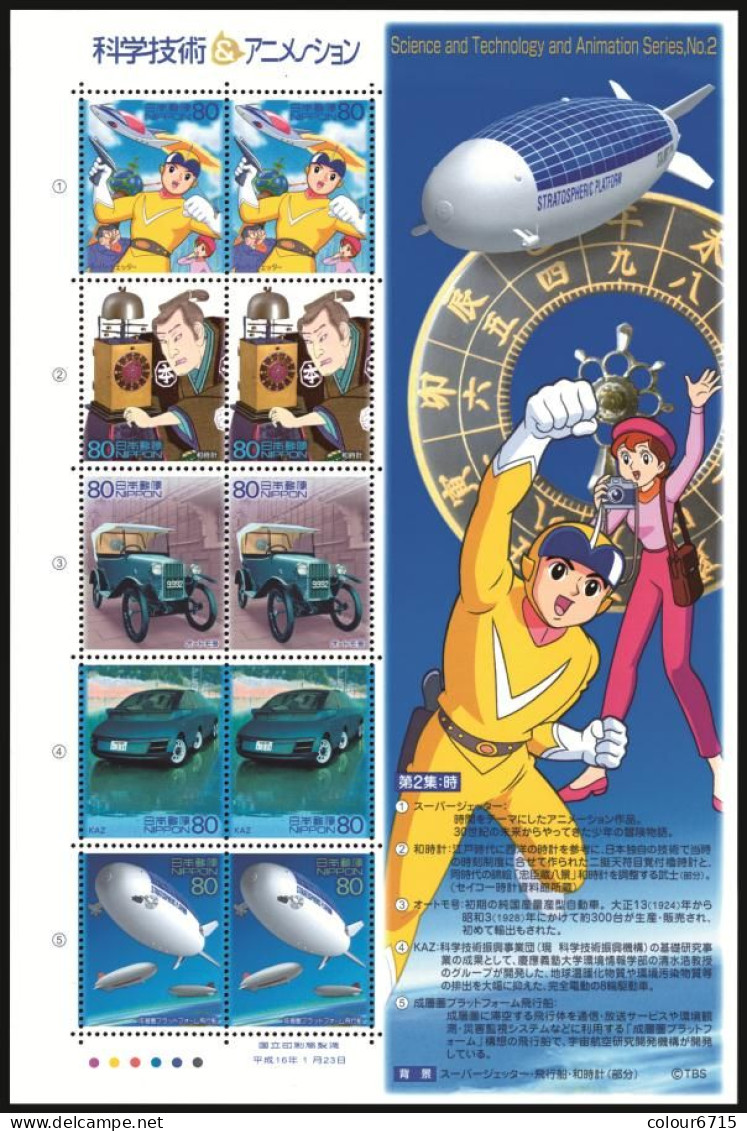 Japan 2003/2004/2005 Science And Technology And Animation Stamps Complete Series In 14 Different Sheetlets MNH  RARE!!! - Ungebraucht