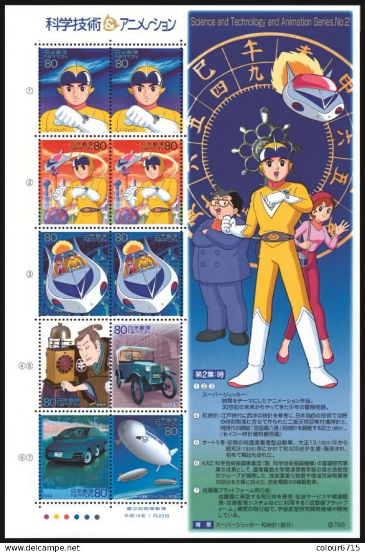 Japan 2003/2004/2005 Science And Technology And Animation Stamps Complete Series In 14 Different Sheetlets MNH  RARE!!! - Ungebraucht