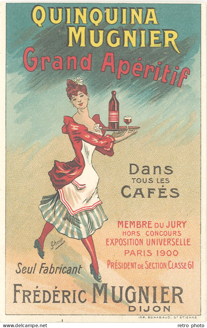 B Quinquina Mugnier Grand Apéritif, Dijon, Signée Chéret - Advertising