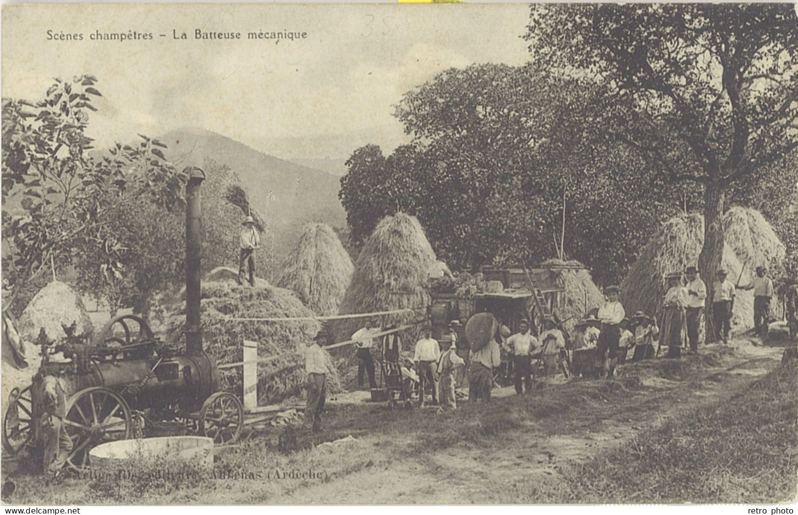 TB Agriculture – Scènes Champêtres – La Batteuse Mécanique (postée De Seyras Ardèche) - Otros & Sin Clasificación