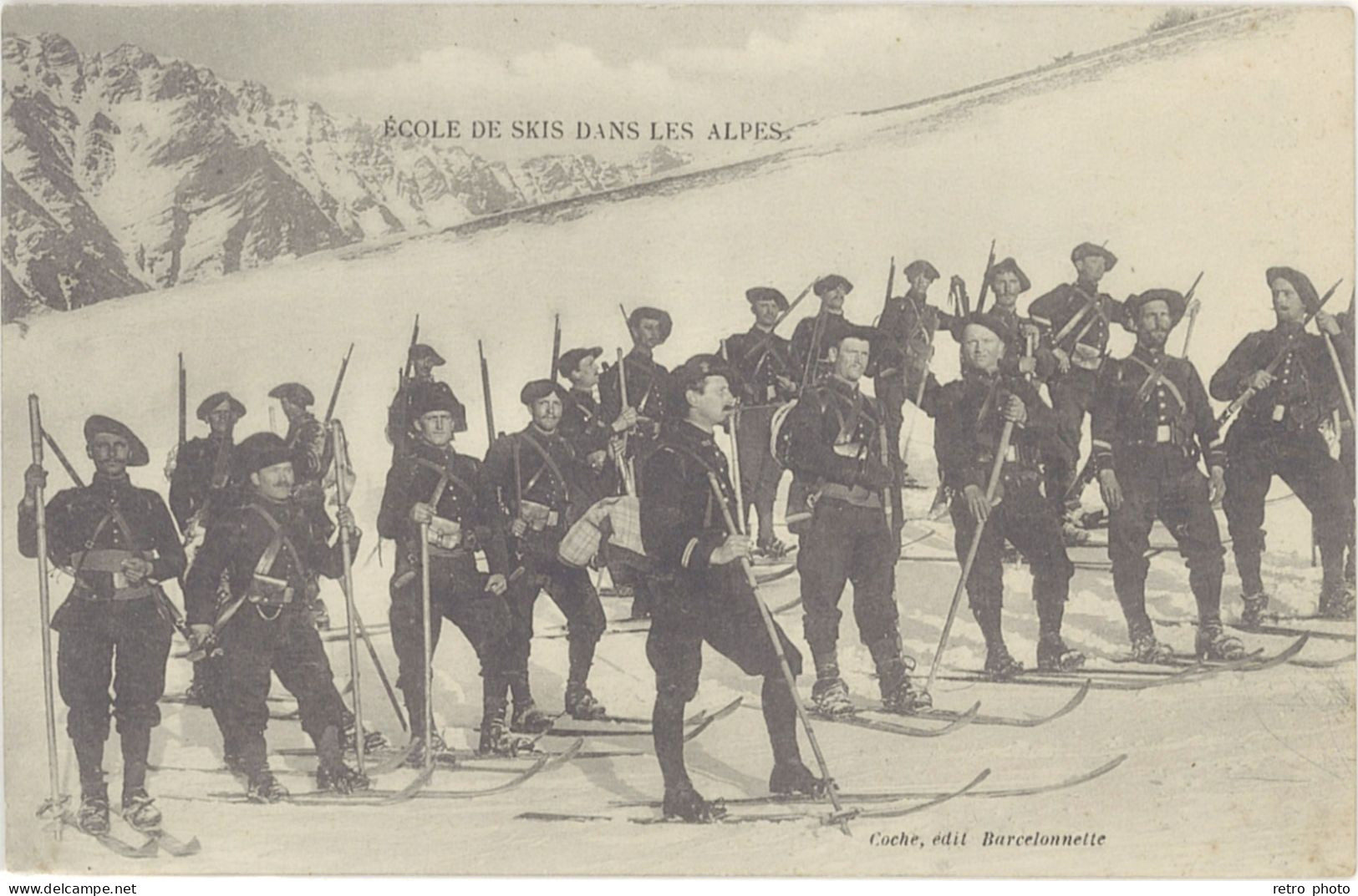 B Militaire – Ecole De Skis Dans Les Alpes – Chasseurs-Alpins - Autres & Non Classés