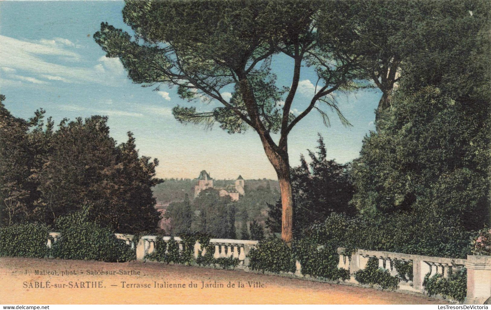 FRANCE - Sable Sur Sarthe - Terrasse Italienne Du Jardin De La Ville - Colorisé - Carte Postale Ancienne - Sable Sur Sarthe