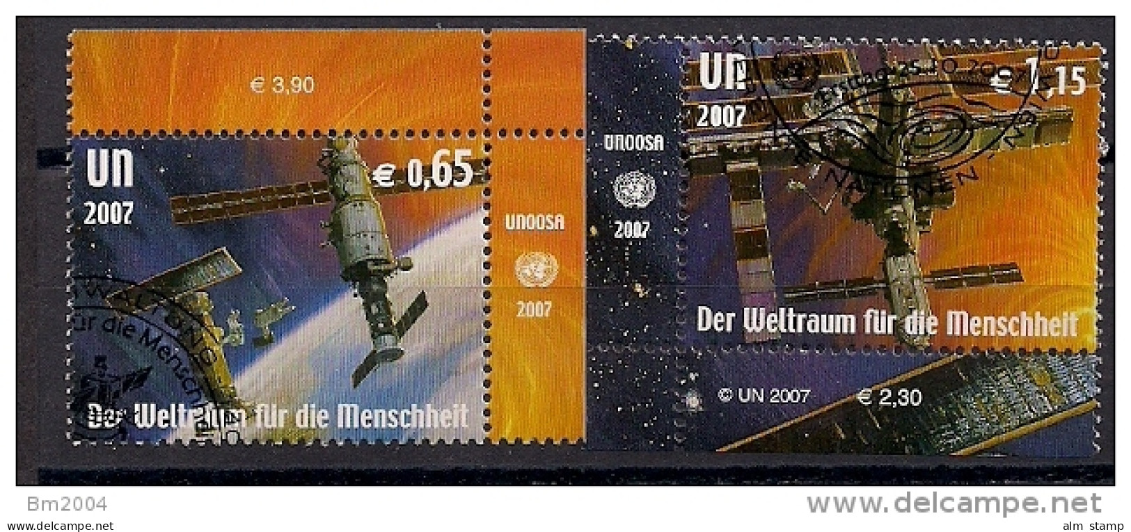 2007 UNO Wien Mi. 518-9  Used  Weltraum - Gebraucht