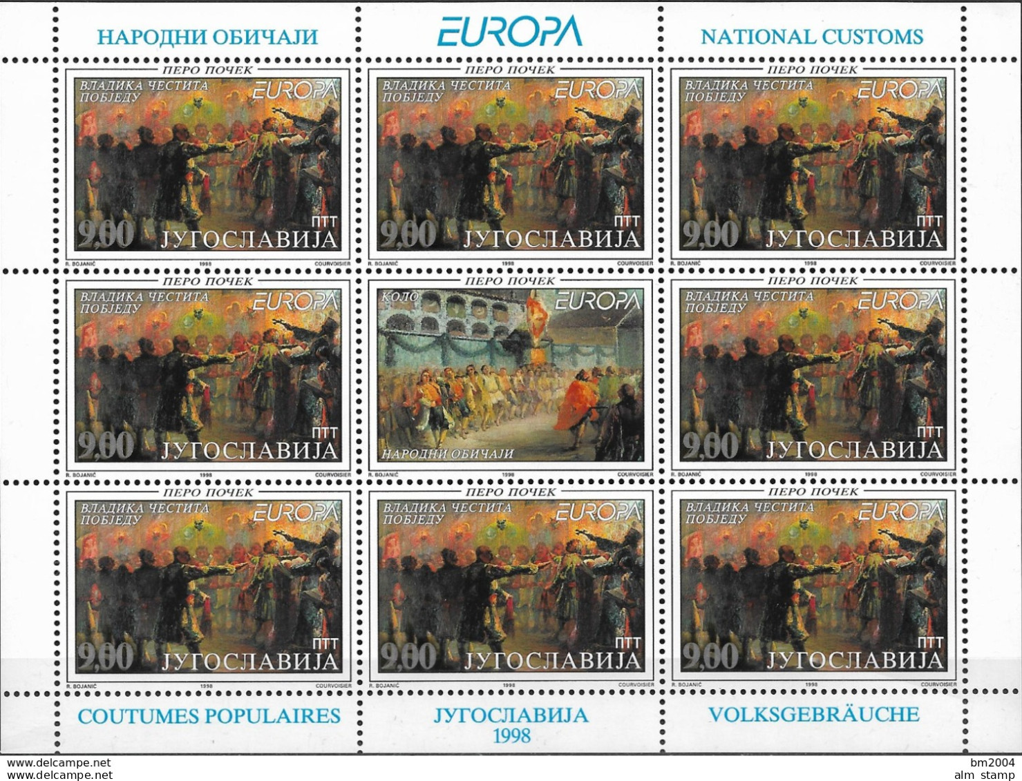 1998Jugoslawien Mi. 2855-6 **MNH  Europa: Nationale Feste Und Feiertage - 1998