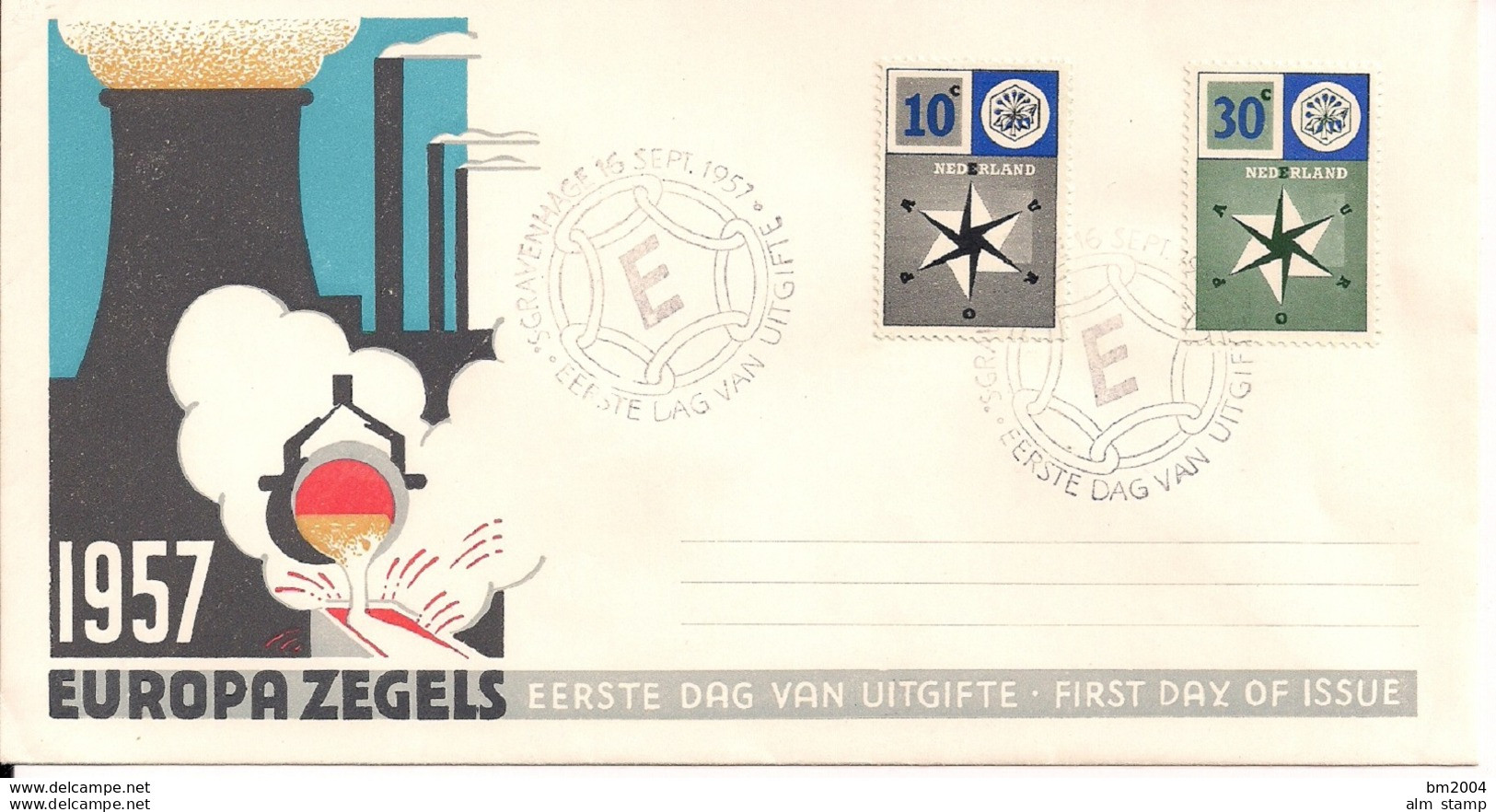 1957 Niederlande Mi. 704-5 FDC - 1957