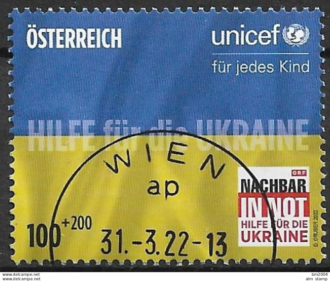 2022 Austria Österreich  Mi. 3641 FD-used Wien    Solidarität Mit Der Ukraine - Oblitérés