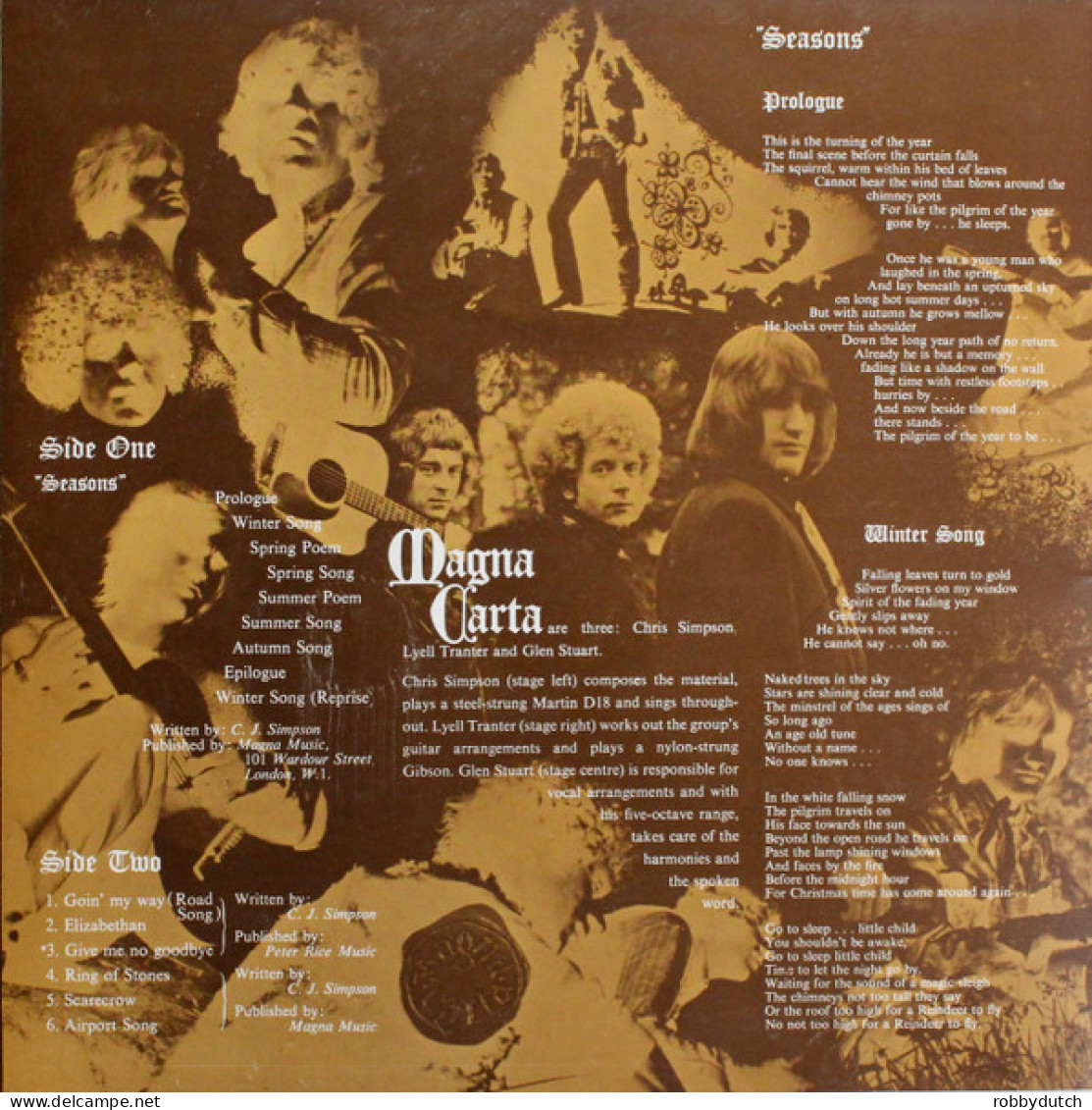 * LP *  MAGNA CARTA - SEASONS (England 1970) - Country En Folk