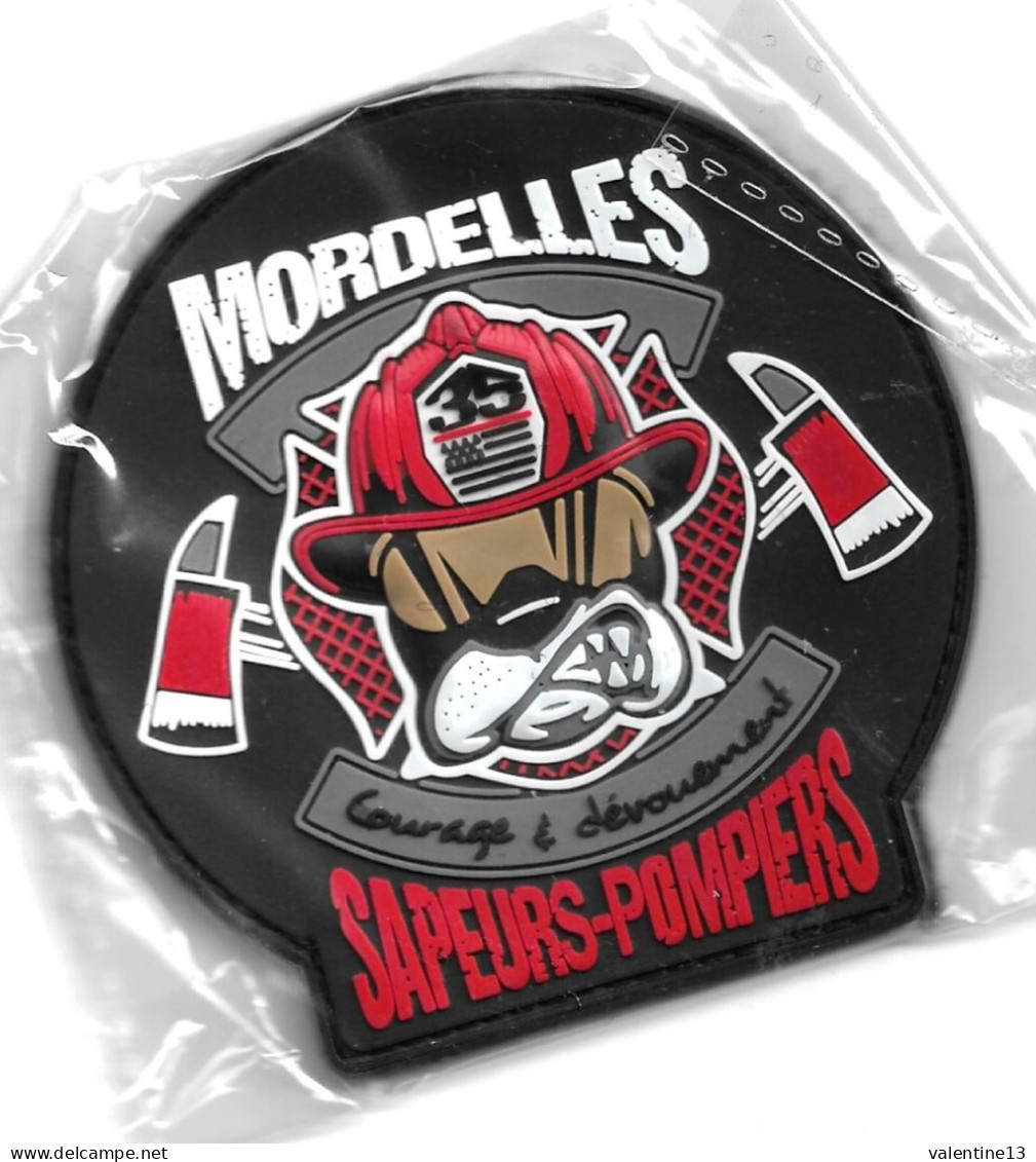 Ecusson PVC SAPEURS POMPIERS MORDELLES 35 - Firemen