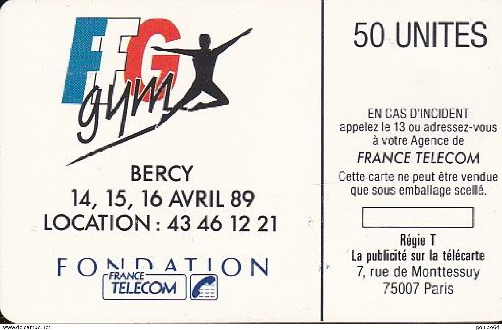 F65 03/1989 BERCY " Homme " 50 SO2 - 1989