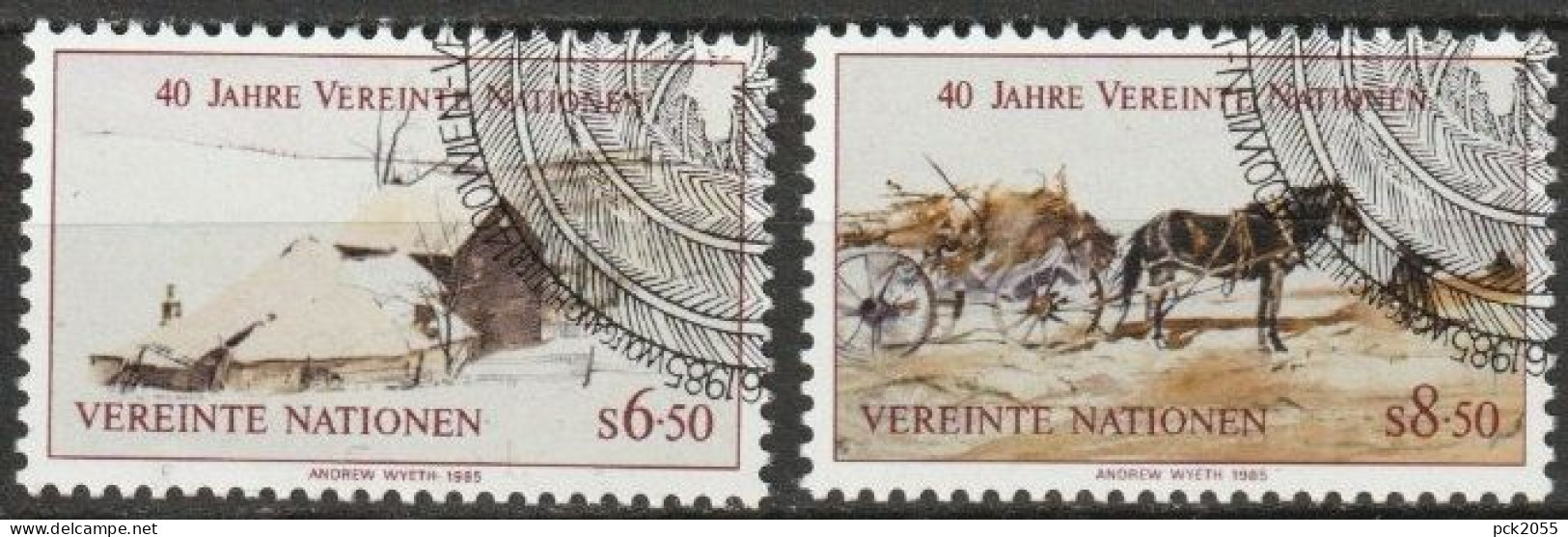 UNO Wien 1985 MiNr.51A-52A O Gestempelt 40.Jahre UNO ( 2315) - Usati