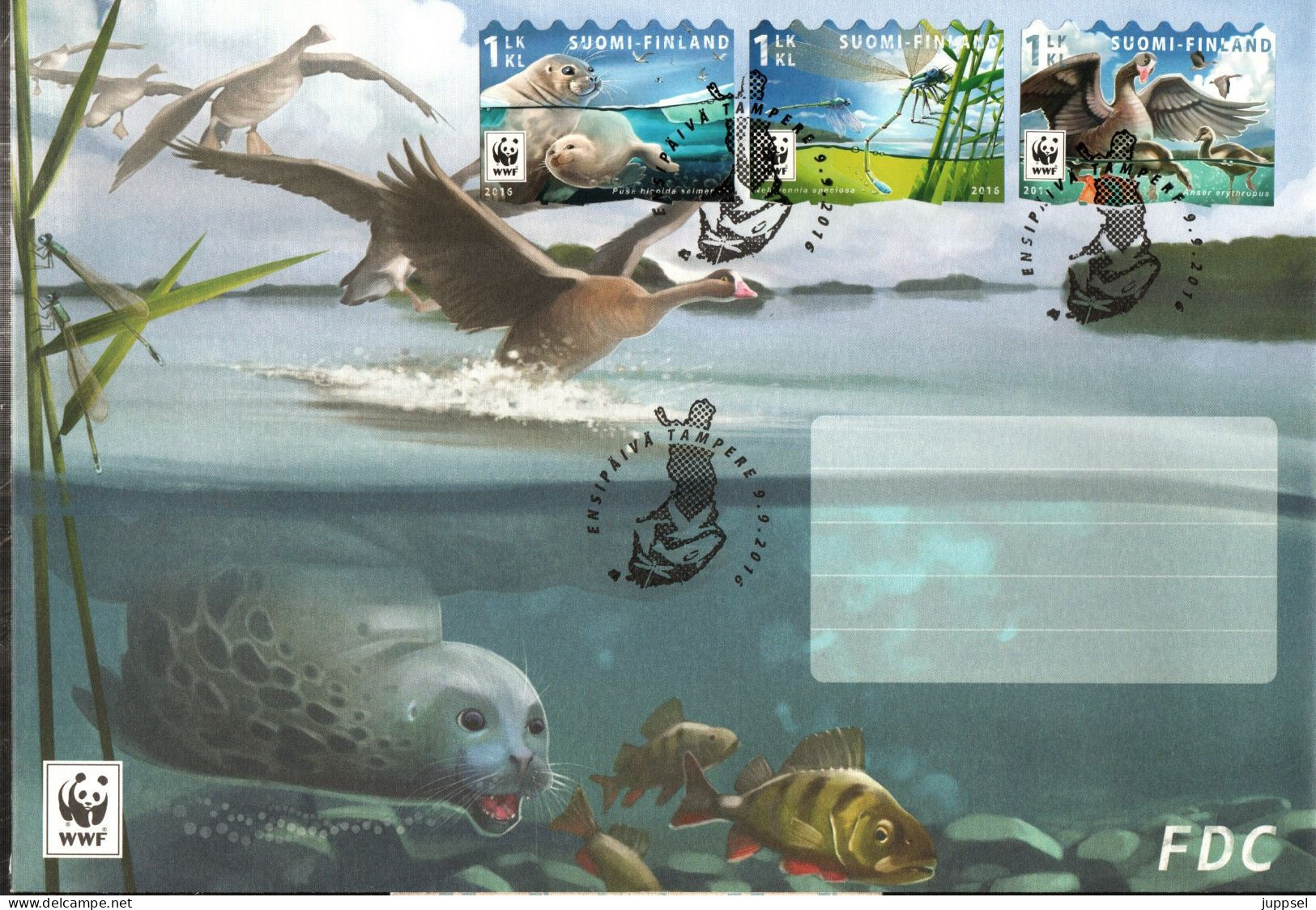 WWF Local FDC FINLAND   /   FINLANDE,  Lettre De Première Jour  -  2016 - Autres & Non Classés