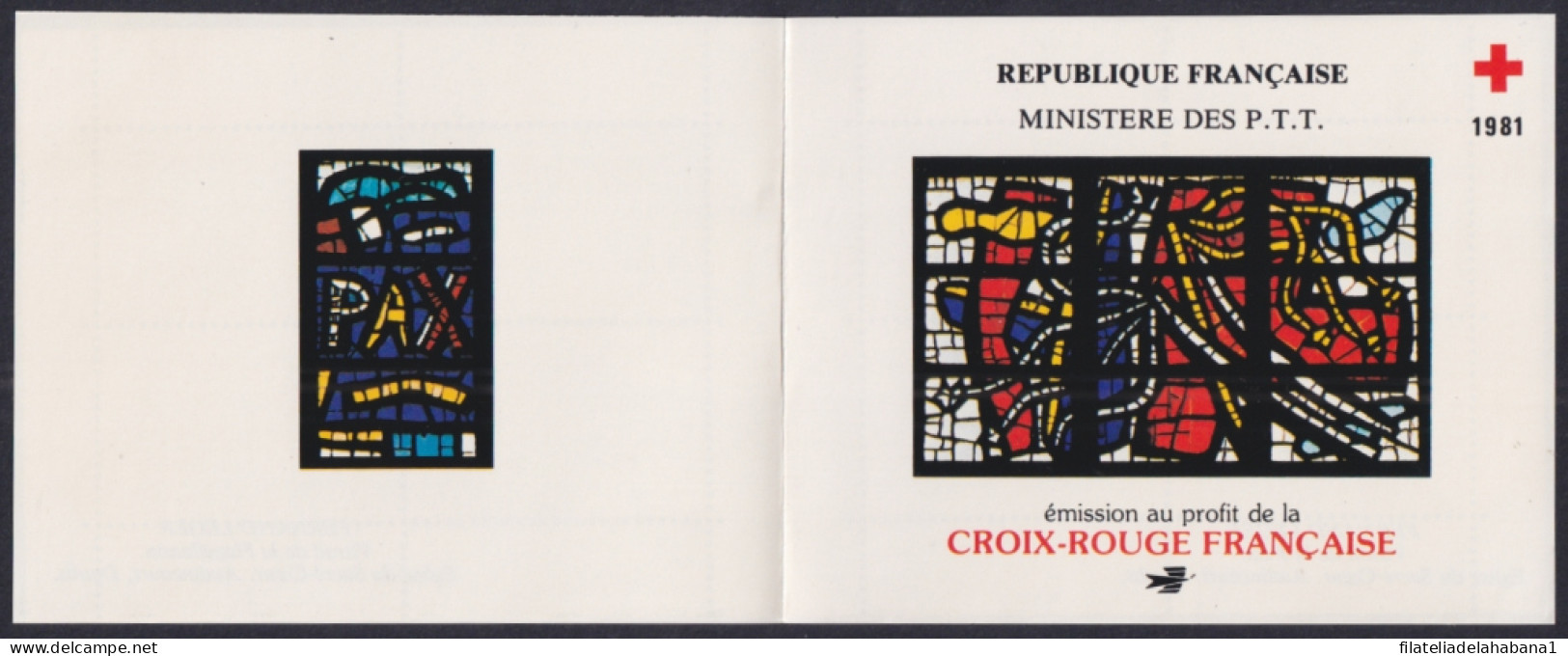 F-EX44727 FRANCE MNH 1981 RED CROSS CHURCH OF HOLLY CREOSS STAINED GLASS.  - Altri & Non Classificati