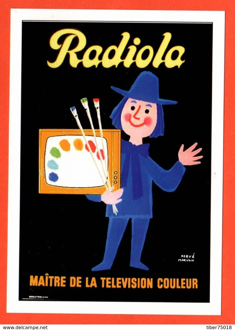 Carte Postale : Radiola - Maître De La Télévision Couleur (affiche) Illustration Hervé Morvan - Morvan