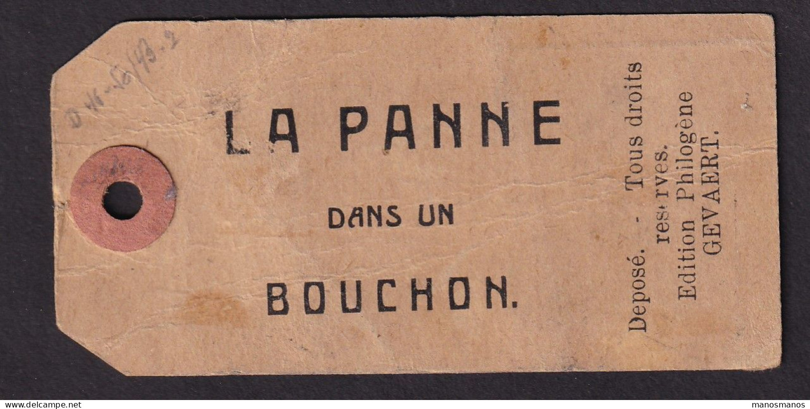 822/39  -- Etiquette D' Echantillon TP Pellens 5 C COXYDE 1915 Vers CLERMONT Oise - Tarif IMPRIME - Très Peu Commun - Unbesetzte Zone