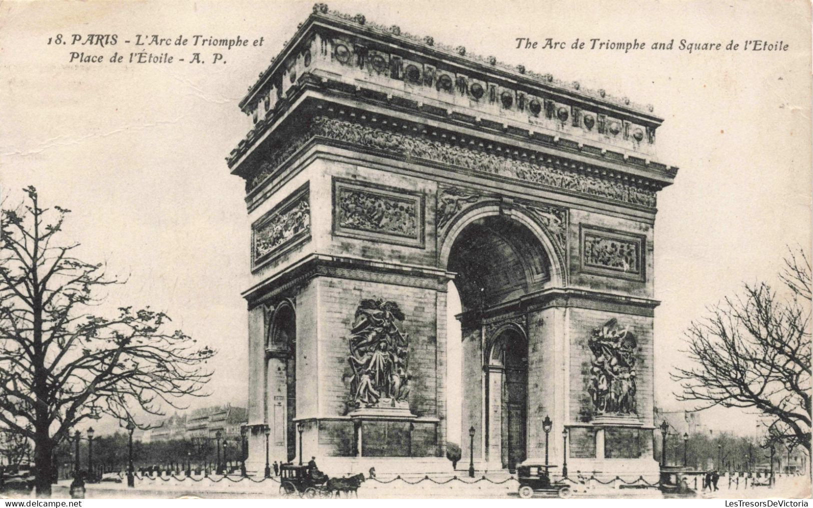 FRANCE - Paris - Arc De Triomphe Et Place De L'étoile - Carte Postale Ancienne - Triumphbogen