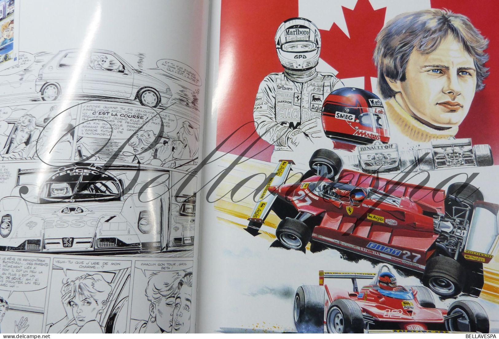 Clovis Dessine-moi un auto Illustrateur  Denis ASSELBERGHS  ferrari Senna Boutsen Audi Fina Martini Bastos Racing 24 h/u