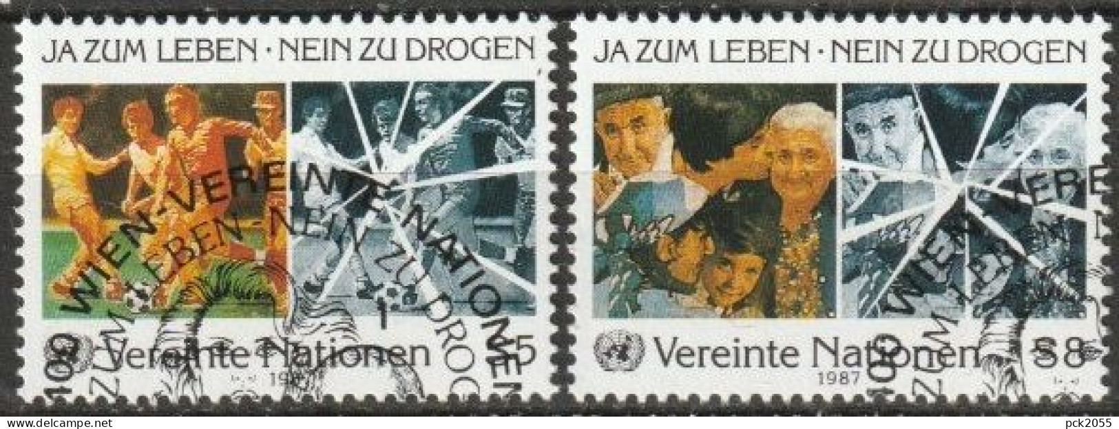 UNO Wien 1987 MiNr.71 - 72  O Gest. Kampf Gegen Drogenmissbrauch ( 2531) - Gebraucht