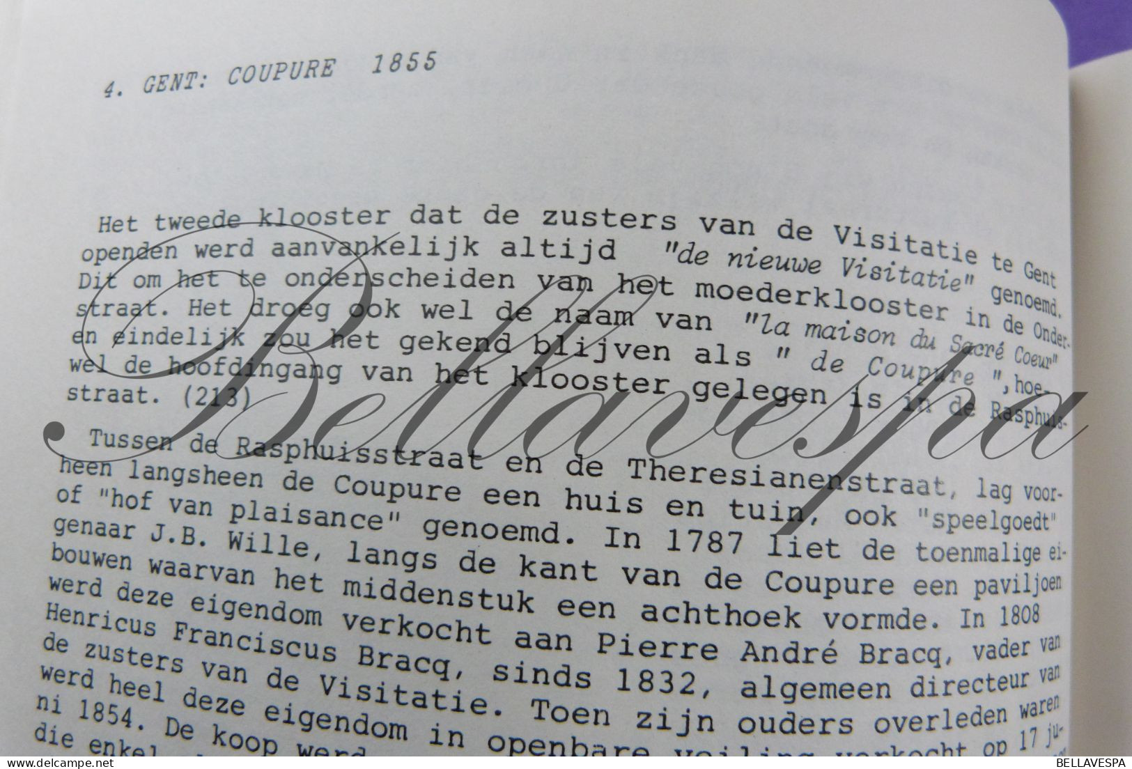 O.L.Vrouw-Visitatie Gent 1669-1884 Geschiedenis genealogie   A. Vanmaldegem 32 bijhuizen Belgie en o.m. Congo