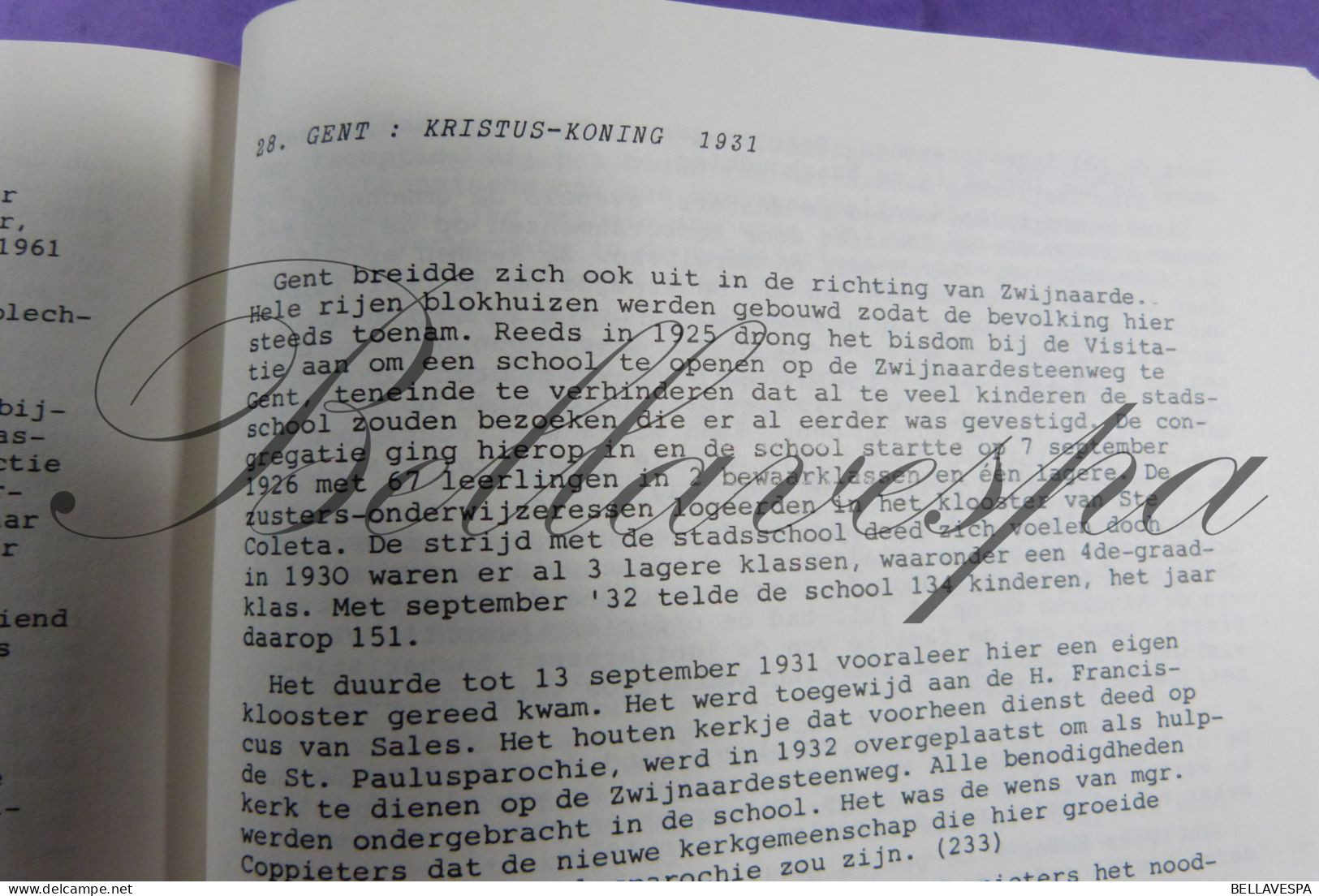 O.L.Vrouw-Visitatie Gent 1669-1884 Geschiedenis genealogie   A. Vanmaldegem 32 bijhuizen Belgie en o.m. Congo