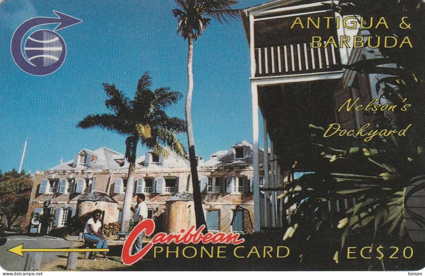 Antigua, ANT-3B, Nelsons Dockyard, 2 Scans.   3CATB . - Antigua And Barbuda