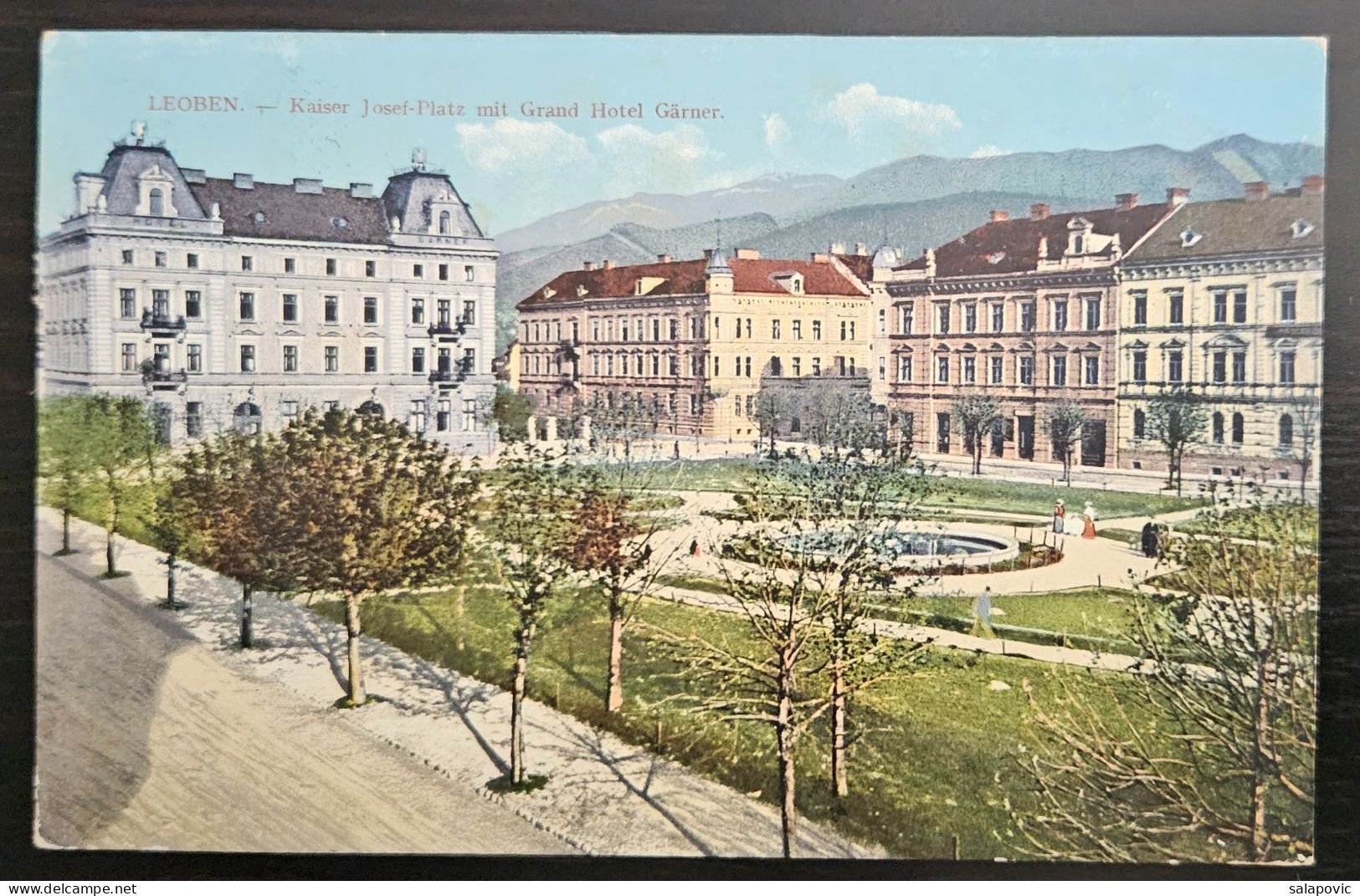 Austria, Leoben Kaiser Josef Platz Grand Hotel Gärne 1913  R1/75 - Leoben