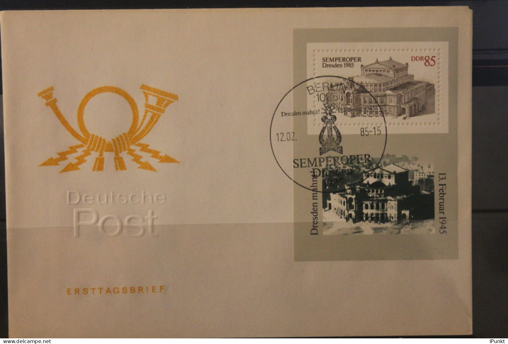 DDR 1985; FDC Semperoper; MiNr. Block 80 - 1981-1990