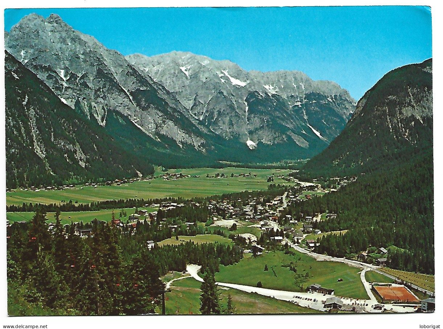 WEIDACH MIT OFELEKOPF UND WETTERSTEINGEBIRGE.- LEUTASCH.- ( AUSTRIA ) - Leutasch