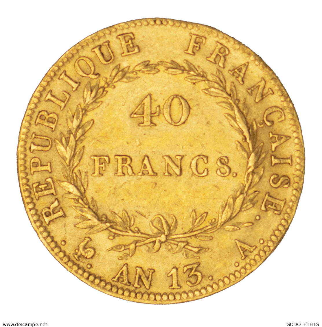 Consulat- 40 Francs Napoléon Ier An 13 (1804) Paris - 40 Francs (or)